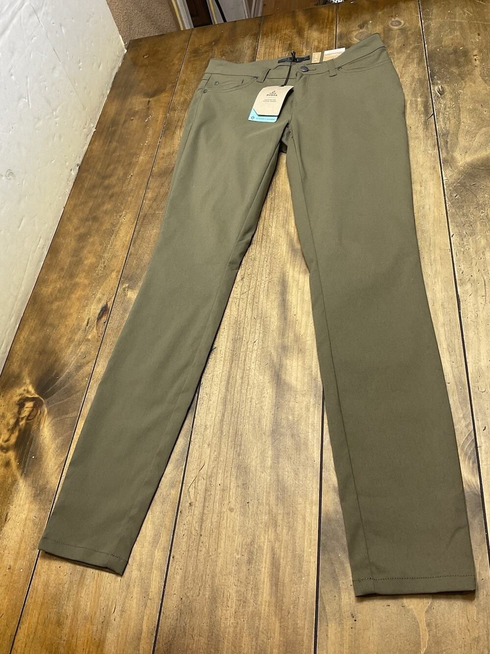 prAna Women’s Pants Briann Slate Green Stretch Hiking Size 4 NWT